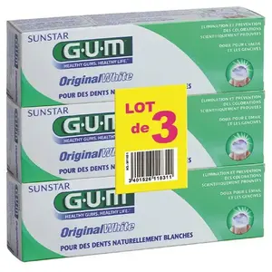 Gum Dentifrice Original White Blancheur Lot de 3 x 75mlVendu pardocmorris