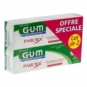 Comparateur de prix : Gum Dentifrice Paroex Gencives Lot de 2 x 75ml