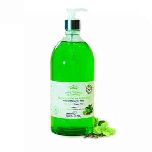 Freesens savon naturel de marseille thé vert flacon 1 litre pas cher