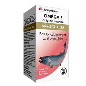 Comparateur de prix : Arkopharma Arkogélules Omega 3 Origine Marine 180 capsules