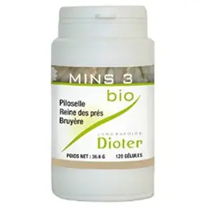 Dioter Mins 3 Bio 120 gélulesVendu paratida-santediscount