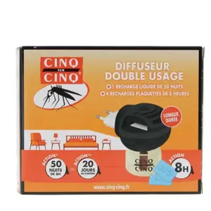 Cinq Sur Cinq Diffuseur Double Usage 50 Nuits Ou 20 Jours 1 Pièce pas cher