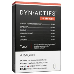 Comparateur de prix : Aragan - Synactifs - Dynactifs® - Anti-Fatigue - Ginseng, Acérola - 30 gélules