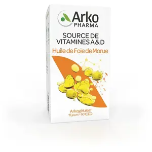 Comparateur de prix : Arkopharma Arkogélules Huile de Foie de Morue 60 capsules