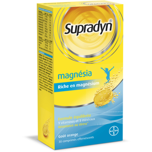 Comparateur de prix : Supradyn magnésia 30 comprimés effervescents