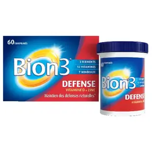 Comparateur de prix : MERCK Bion 3 Défense Complément Alimentaire Cure 2 mois - 60 comprimés