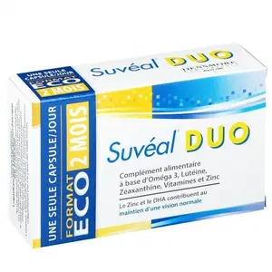 Comparateur de prix : Suvéal Densmore Suveal Duo Vision Maintien d'une Vision Normale Cure 2 mois