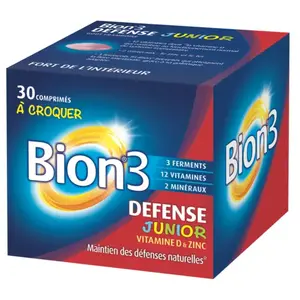 Comparateur de prix : MERCK Bion 3 défense junior 30 comprimés