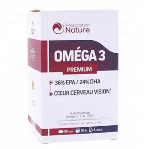 Comparateur de prix : Prescription Nature Omega 3 - 90 gélules