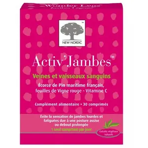 Comparateur de prix : New Nordic Jambes Lourdes Activ'jambes 30 comprimés