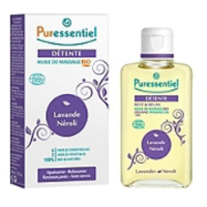 Comparateur de prix : Puressentiel Détente Huile de Massage Bio Lavende Néroli | 100 ml