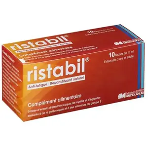 Comparateur de prix : LEURQUIN-MEDIOLANUM Ristabil Anti-Fatigue Reconstituant Naturel 10 Flacons lot de 2 boîtes