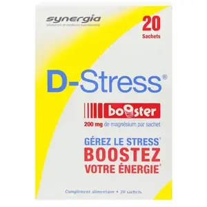 Comparateur de prix : SYNERGIA D-Stress Booster Énergie Physique et Mentale boîte de 20 sachets