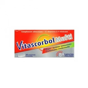 Vitascorbol Multi fatigue passagère 30 comprimésVendu parparasanteonline