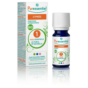 Comparateur de prix : PURESSENTIEL Huile essentielle bio cyprès de provence flacon 10ml