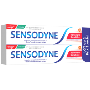 Comparateur de prix : Sensodyne Dentifrice Traitement Sensibilité Lot de 2 x 75ml