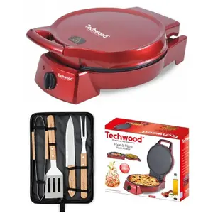 Comparateur de prix : Techwood Four à Pizza tartes Rouge Grill Plancha Revêtement Pierre ant...