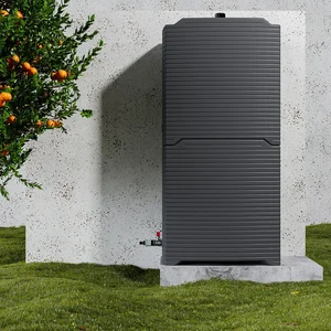Mon Marché Déco - Lot de 2 récupérateurs d'eau 126L + Kit de Jumelage VerticalVendu paramazon
