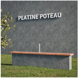 Mon Marché Déco - Platine pour poteau de clôture pvc pro 30 cm pas cher