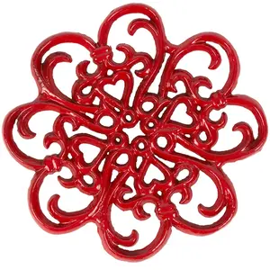 Comptoir de Famille - Dessous de plat Rhodonea rouge - D.21x2 cm T.U pas cher