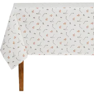 Comptoir de Famille - Nappe Louise rose/vert  - 250x160 cm T.U