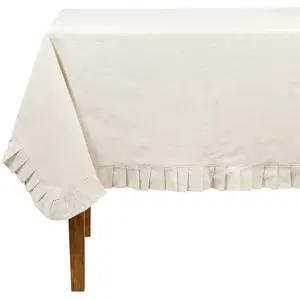 Comptoir de Famille - Nappe Chambray naturelle 250x160 cm pas cher