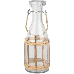 Comptoir de Famille - Vase bouteille Vanier naturel - D.8.5x25.5 cm OS pas cher