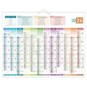Bouchut Calendrier bancaire Uni-Compact - 43 x 55 cm pas cher