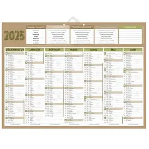 CALENDRIER NATURA 40,5 x 55 cm BOUCHUT pas cher