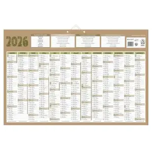 Calendrier mural annuel Bouchut Natura - 43 x 65 cm pas cher