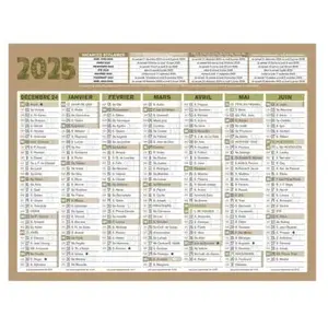 Calendrier mural annuel Bouchut Natura - 13,5 x 17,5 cm pas cher