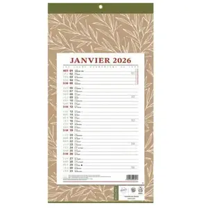 CBG Bouchut Bloc mensuel Natura - 19 x 36 cm - 2026 pas cher