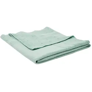 Couverture Tricot Sauge pas cher