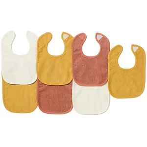 Maïka Lot 7 Bavoirs bébé Naissance Jaune Cumin pas cher