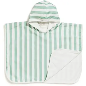 Marèse Poncho de bain bébé Rayures Vert Sauge pas cher