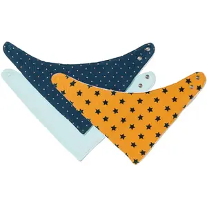 Maïka Lot de 3 bavoirs foulard Jaune golden pas cher