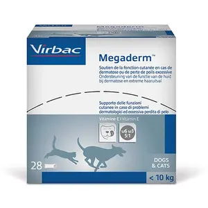 Comparateur de prix : Megaderm Virbac 28x4mL chien et chat < 10kg - Complément pour chien et chat