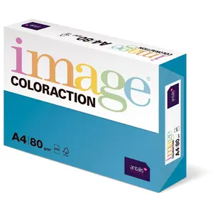 Image Coloraction - Papier de couleur Bleu roi Lisbon 80 g/m² A4 - Ramette de 500 feuillesVendu paramazon