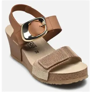 Mephisto Leandre Sandales compensées pour femme, Sable léger, 38 EU
