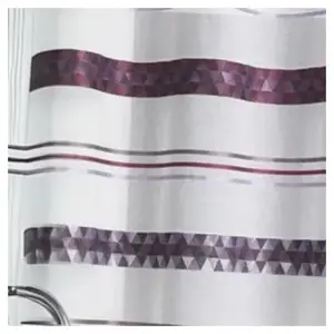 Store bateau en étamine à rayures géométriques (45x130 cm - Violet par... pas cher