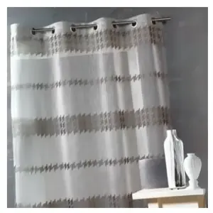 Home Maison Voilage en jacquard fils coupés (140x240 cm - Gris clair) pas cher