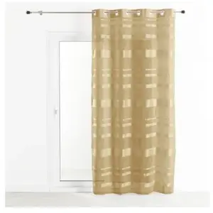 HOME MAISON Voilage rayures horizontales (140x240 cm - Beige) pas cher