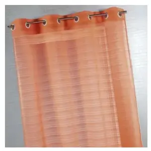 Home Maison Voilage fantaisie à fines rayures (140x240 cm - Orange) pas cher