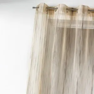 HOME MAISON Voilage en organza multicolore tissé (140x260 cm - Beige) pas cher