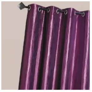 HOME MAISON Rideau d'Ameublement en Taffetas Froissé (135x260 cm - Prune) pas cher