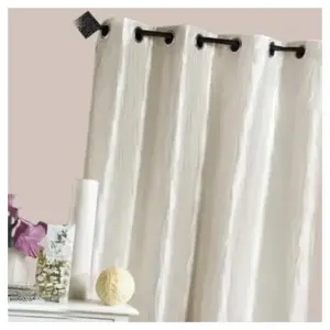 Home Maison Rideau d'Ameublement en Taffetas Froissé (135x260 cm - Beige) pas cher