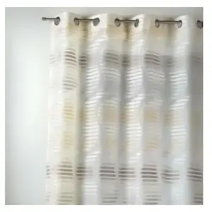 Home Maison Voilage En Jacquard Fantaisie À Rayures Verticales Ondulées TU pas cher