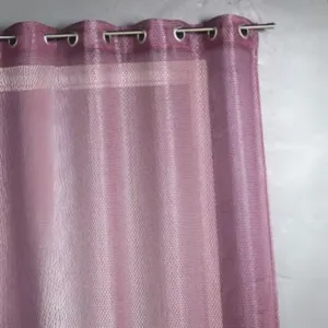 HomeMaison Voilage en organza fantaisie - Effet "résille" (140x260 cm - Prune) pas cher