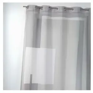 HomeMaison Voilage en étamine imprimée à motifs graphiques (135x240 cm - Beige) pas cher