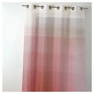 Home Maison Voilage fantaisie à rayures horizontales dégradées Bordeaux 140x240 cm pas cher